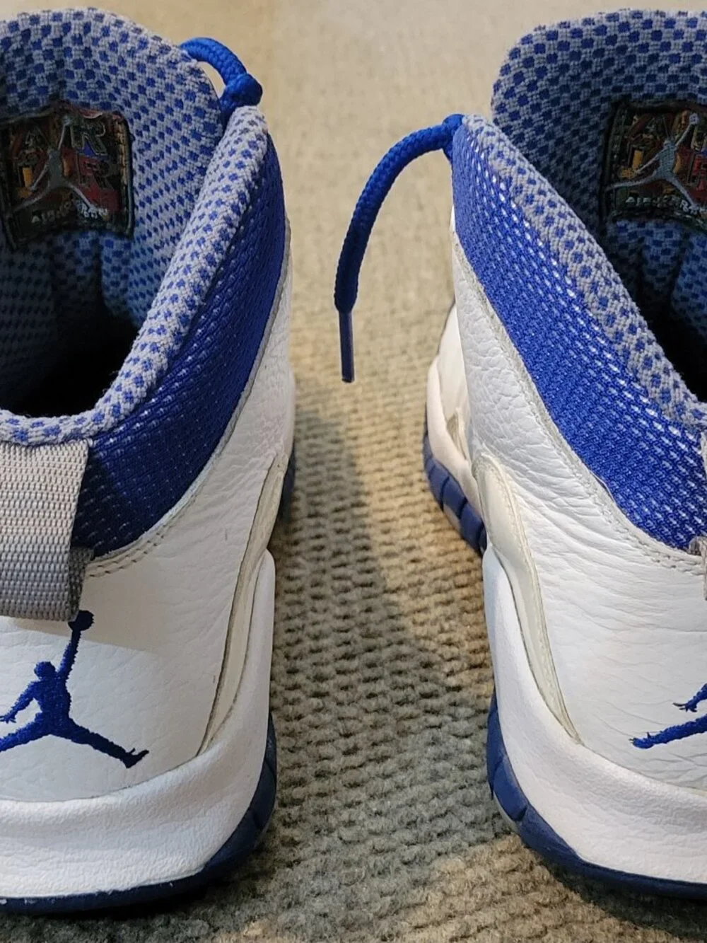 Air Jordan 10 Retro TXT Old Royal 2011 White Blue Grey 487214-107 Sz 9.5